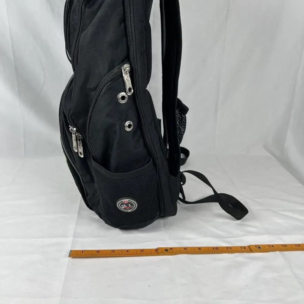SwissGear 1900 ScanSmart TSA Laptop Backpack Black Custom Patch 4-H Auctioneer